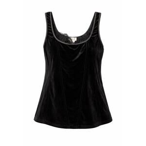 Arianne Velvet Lace Corset Tank Black Medium Y2K Whimsigoth